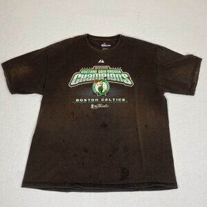 2008 Boston Celtics NBA Finals Eastern Conference Champions Distressed Faded Tee